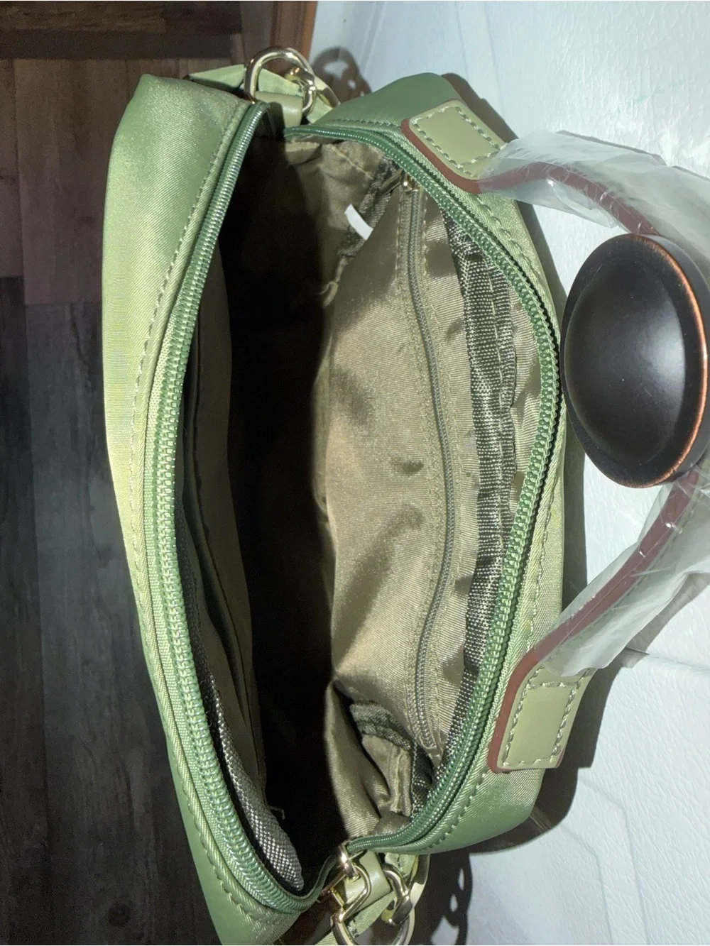 Quilted Tote in Sage Green